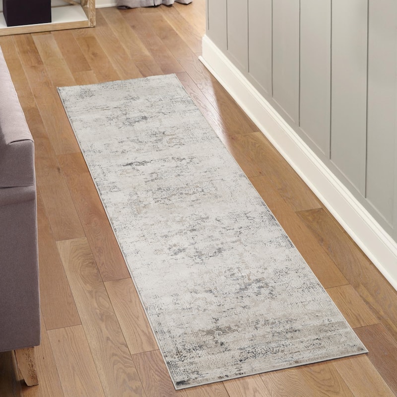 Omari Collection Blue/Cream/Brown Oriental Traditional Area Rug