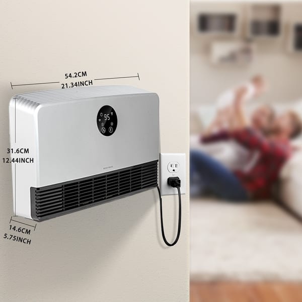 1500W Stand/Wall Mounted Electric Space Heater with WIFI Remote
