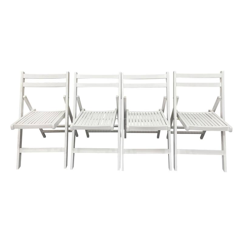 Furniture Slatted Wood Folding Special Event Chair,Set of 4