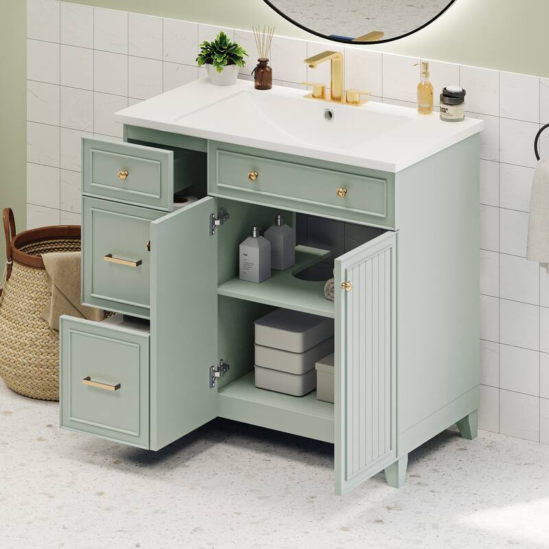 MDF Bathroom Vanity with Resin Sink