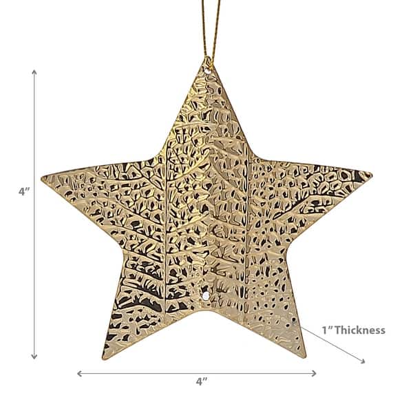 Christmas Hammered Metal Ornament Star Set of 12 Bed Bath & Beyond