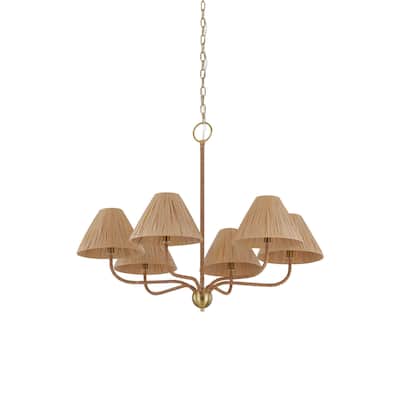 Rosalie 6-Light Chandelier, Natural