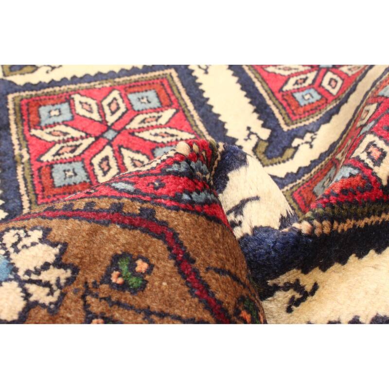 ECARPETGALLERY Hand-knotted Konya Anatolian Cream Wool Rug - 2'4 x 9'1