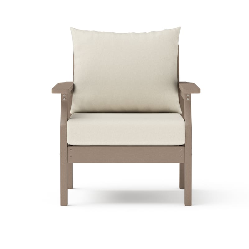 Kamas Outdoor Patio Club Chair - Tan Frame