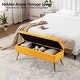 preview thumbnail 58 of 92, Velvet Storage Ottoman Bench with gold legs and Nailhead Trim for Bedroom/End of Bed/Entryway/Window