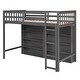 preview thumbnail 26 of 26, Minimalist Design Twin Size Loft Bed with 8-Open Storage Shelves,Built-In Ladder and Full-Length Guardrail,Solid Wood Bed