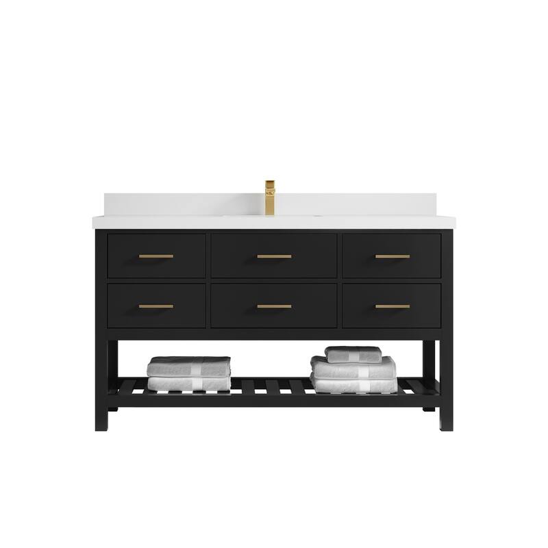 Willow Collections 60 in. W x 22 in. D Parker Single Sink Bathroom Vanity with Countertop