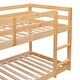 preview thumbnail 19 of 61, Low Height Design Twin Over Twin Floor Bunk Bed in Grey for Kids' Safety,Stylistic Elements Kid's Bunk Bed