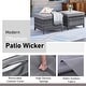 preview thumbnail 31 of 189, Pocassy Outdoor Wicker Sofa with Swivel Chair Fire Pit Table Furniture Set.