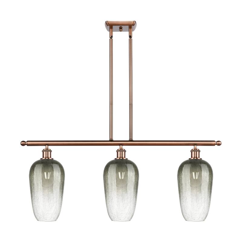 Innovations Lighting Endless Possibilities Ballston - Brookhaven Flute - 3 Light 36" Stem Hung Island Light