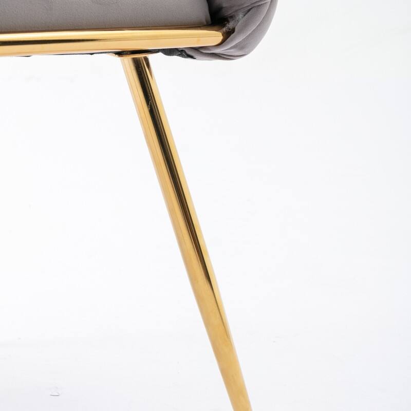 Set of 2 Velvet Accent Chairs - Modern Stool for Bedroom Dresser, Vanity, and Seating