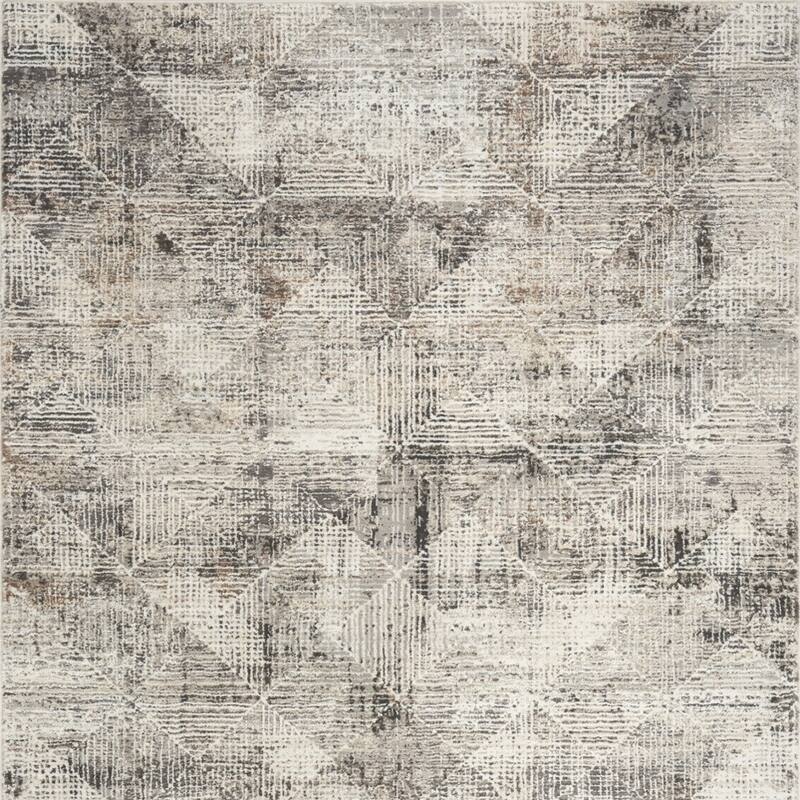 Power Loomed Abstract Modern Non Skid Stain Resistant Area Rug - 108' X '72' X '0.5