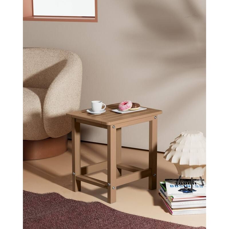 WINSOON HIPS All Weather Table Adirondack Square Side Table