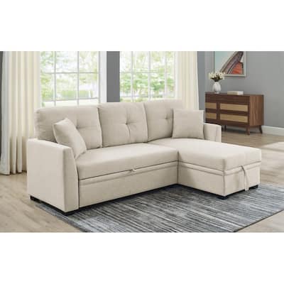 83" Modern Wide Pull-Out Modular Sofa Bed for Living Space