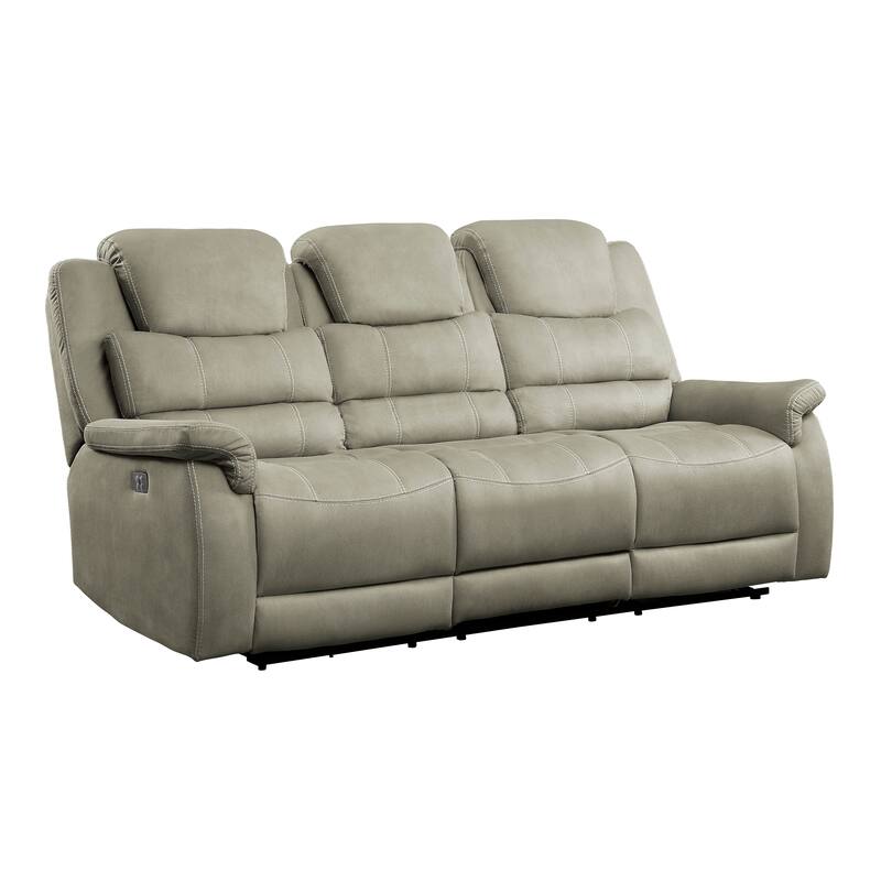 Rosnay Power Double Reclining Sofa - Grey