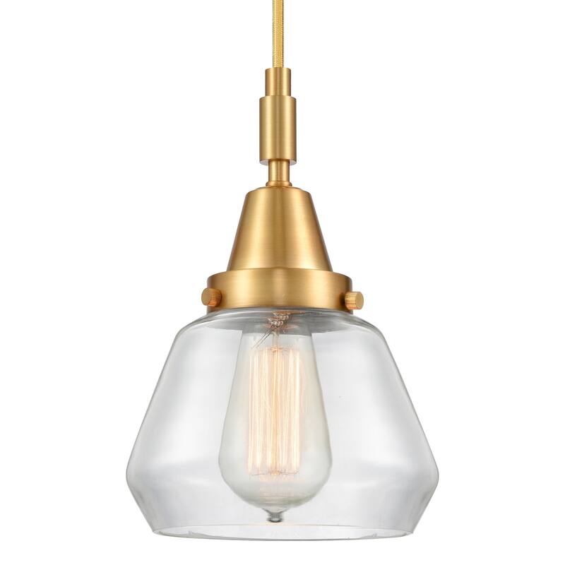 Innovations Lighting 447-1P-G172 Fulton 7" Wide Mini Pendant with - Satin Gold