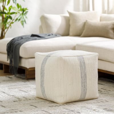 Wheeler Woven Pouf