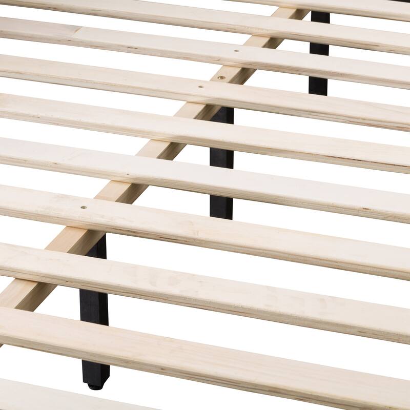 Bellevue Wide-Rectangle Panel Upholstered Bed Frame, Full