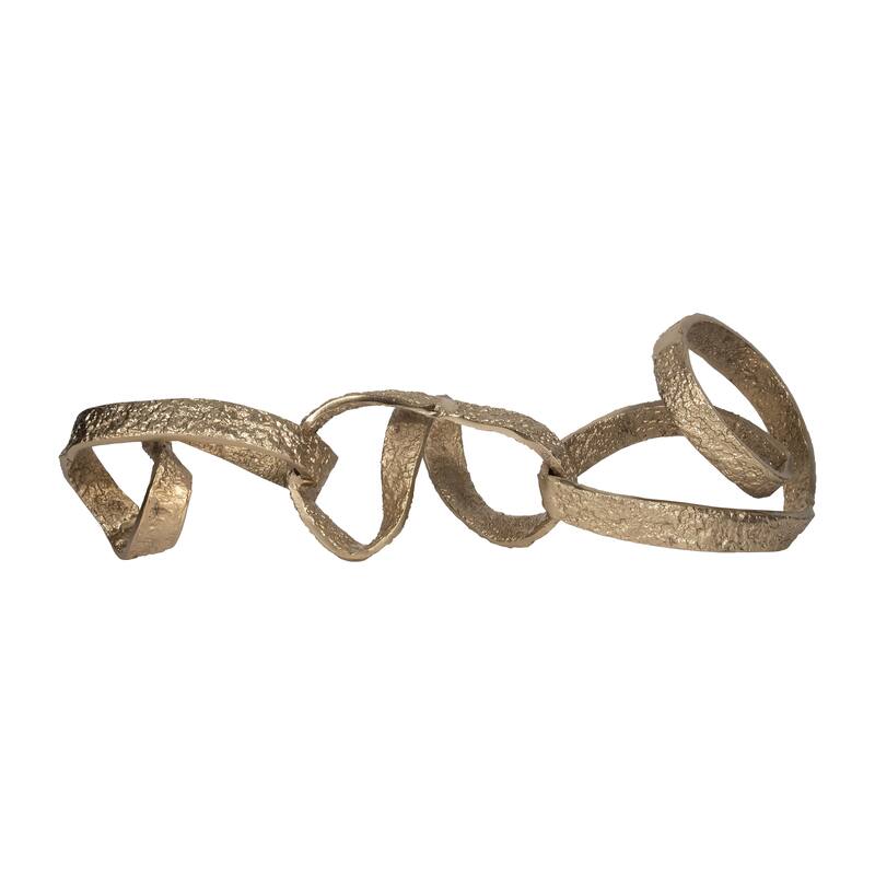 Sagebrook Home Metal, 27" Swirly Table Object, Novelty, 8"H, Solid Color - 27" x 10" x 8"