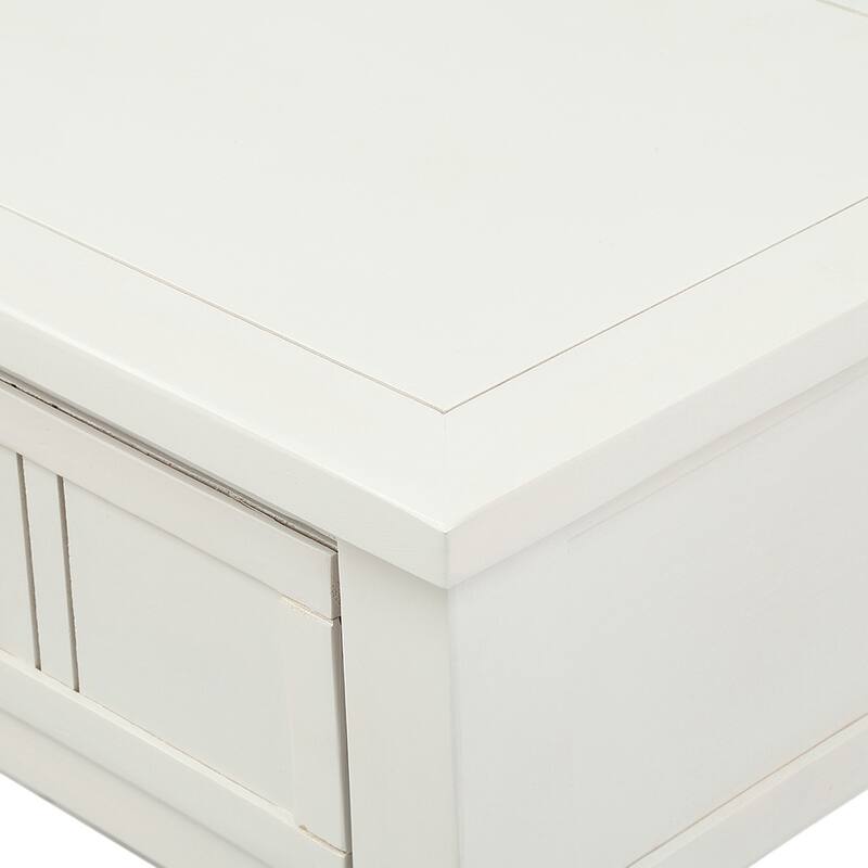 Console Table Traditional Design with Two Drawers and Bottom Shelf