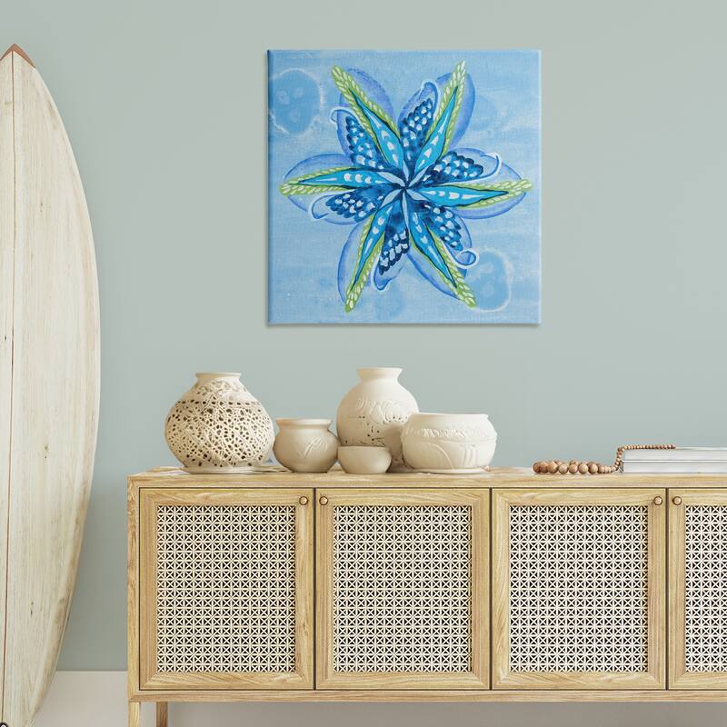 Stupell Star Shaped Abstract Flower Canvas Wall Art Design By Liz Jardine