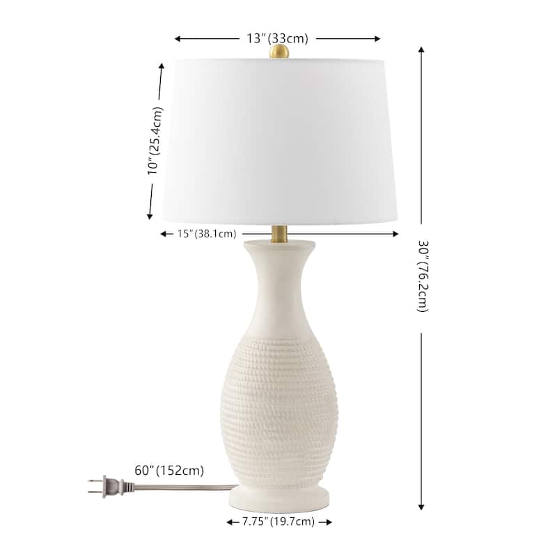 SAFAVIEH Lighting Bentlee Grey 30-inch LED Table Lamp (Set of 2) - 15"W x 15"D x 30"H