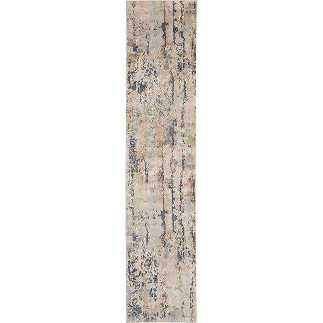Nourison Concerto Modern Abstract Distressed Grey/Beige Area Rug