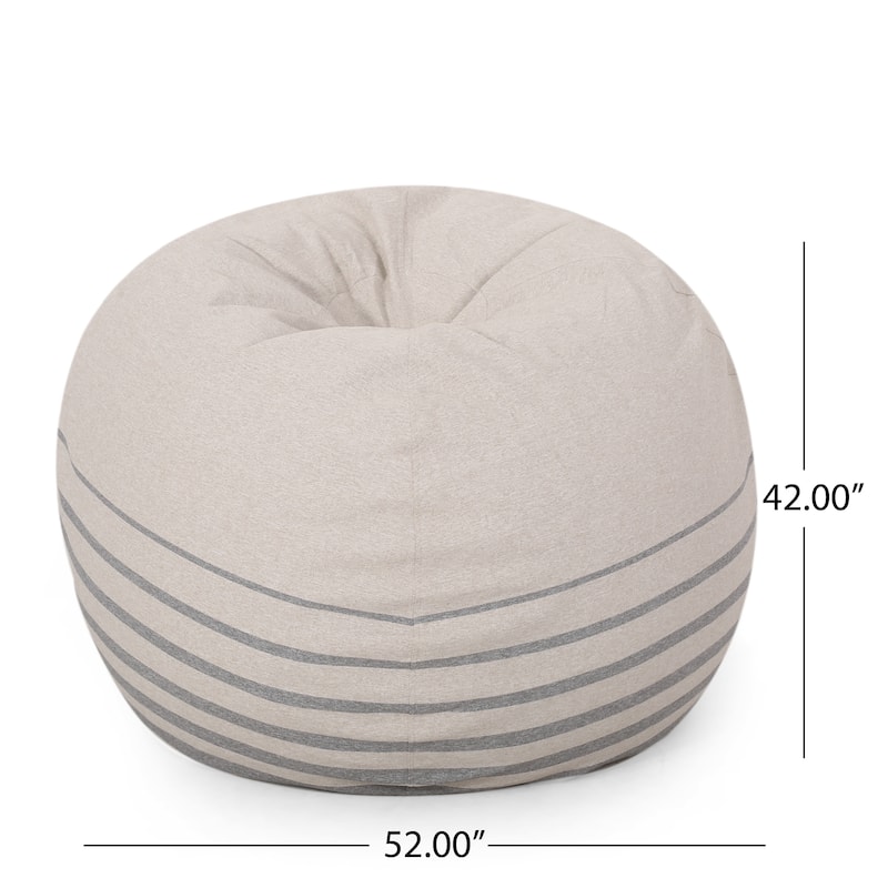 Hudgeons Indoor Striped Bean Bag by Christopher Knight Home