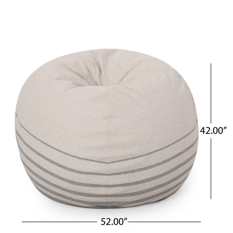 Rounded Bean Bag, Striped With Fabric,For Dining Room, Bedroom etc