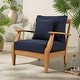 preview thumbnail 7 of 44, SAFAVIEH Couture Martinique Solid Wood Outdoor Arm Chair - 31"W x 35"D x 32"H