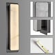 preview thumbnail 15 of 34, KAYLA 1-Light Gold LED Wall Sconce, Natural Alabaster Wall Sconce,Outdoor Sconce Rectangular Bedside Wall Lighting