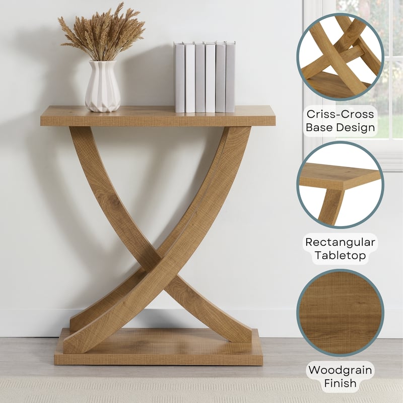 Convenience Concepts Newport Criss-Cross Console Table