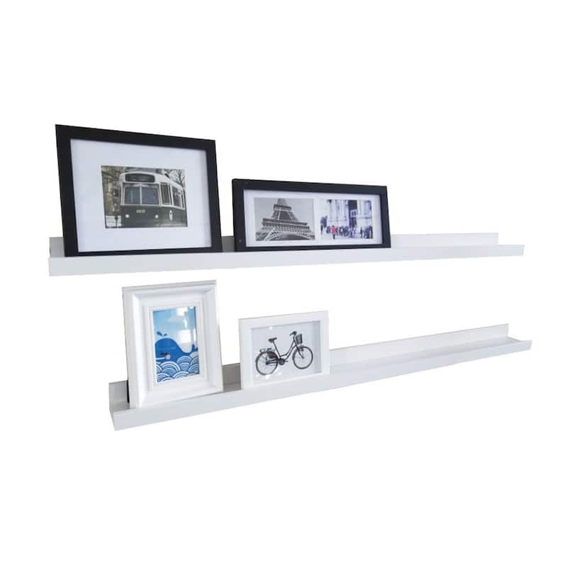 46'' Floating Picture Display Ledge Wall Mount Shelf - White