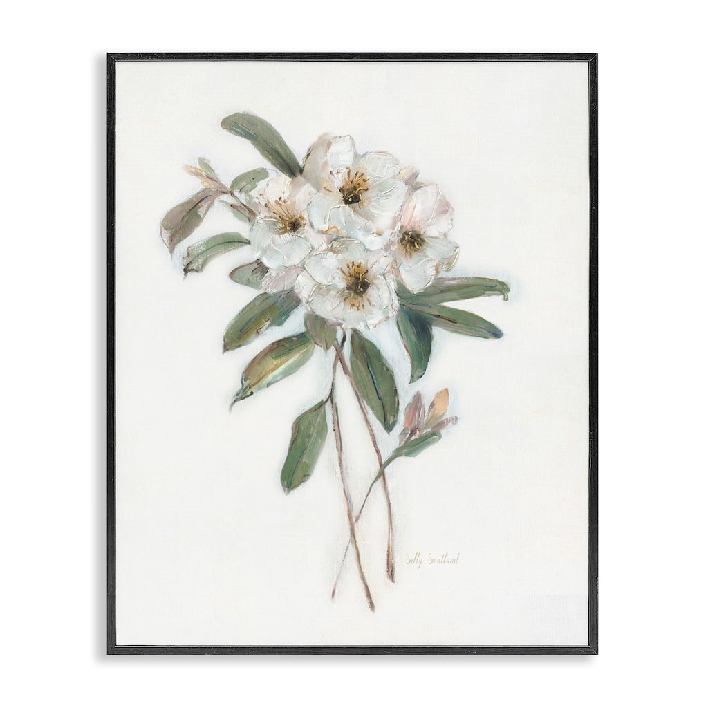 Stupell Flower Sprig Bundle Framed Giclee Art Design By Sally Swatland