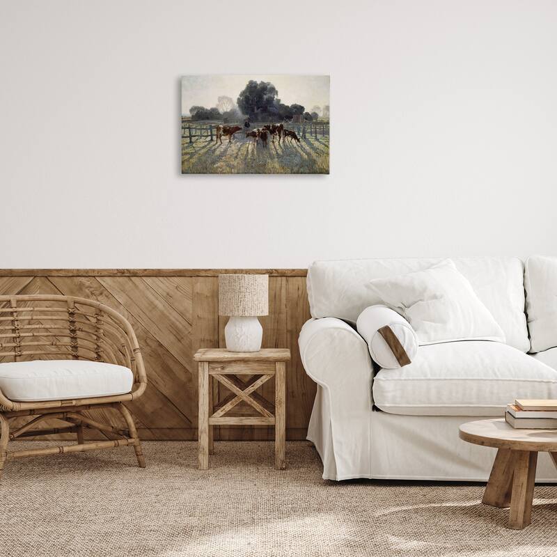 Stupell Elioth Gruner Morning Cows Canvas Wall Art Design By Arlington Prints