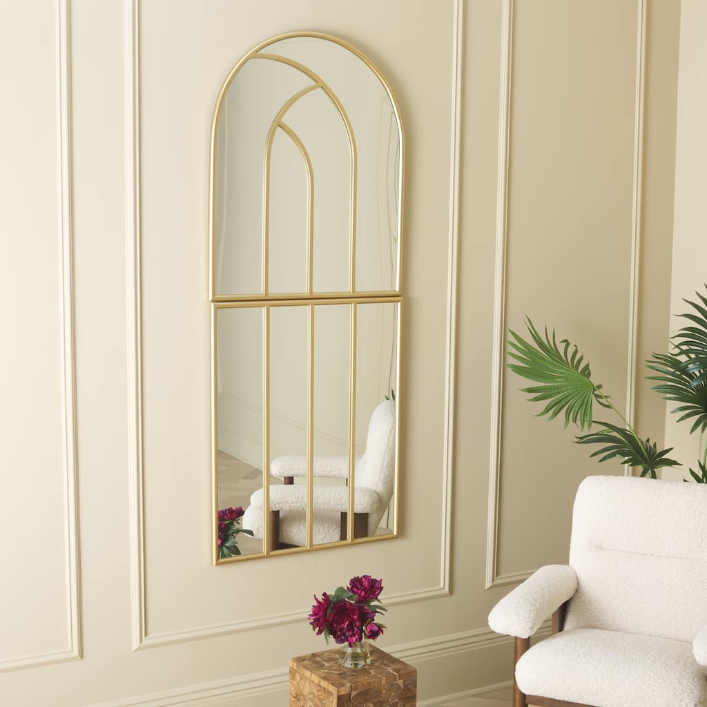 SAFAVIEH Kaylene Art Deco 30 x 72-inch Arch Decorative Accent Mirror - 30 In. W x 1.5 In. D x 72 In. H - 30Wx2Dx72H