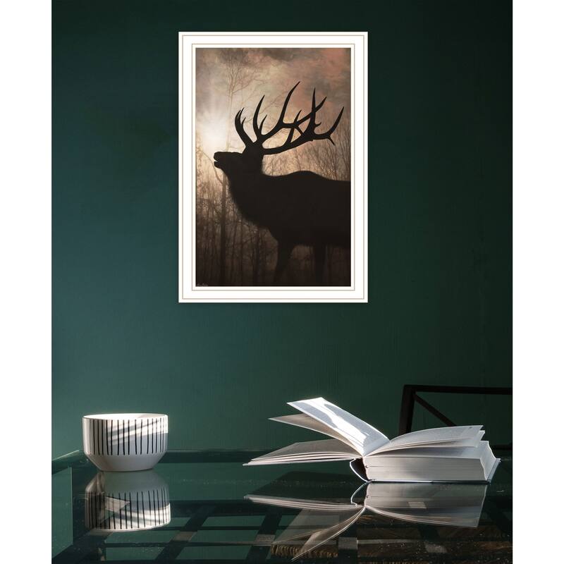 TrendyDecor4U "Elk Sunrise II" Framed Print Wall Art
