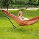 preview thumbnail 35 of 86, Double Cotton Hammock with Space Saving Steel Stand