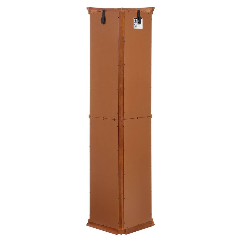 Lighted Corner Display Cabinet with Glass Adjustable Shelf