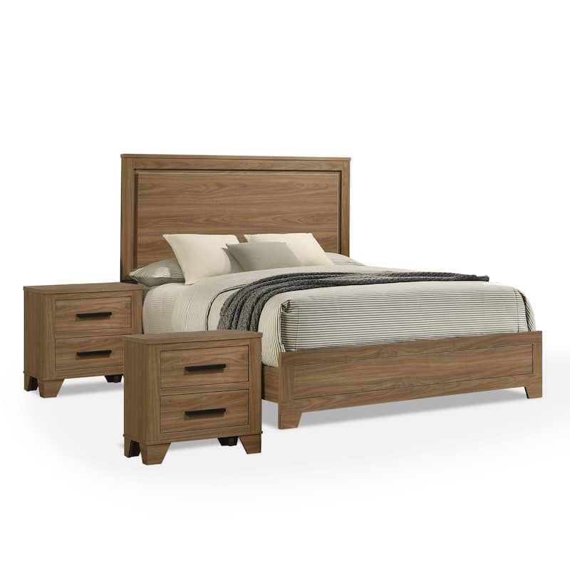 Furniture of America Nyess Modern Chestnut Brown 3-Piece Wood Bedroom Set