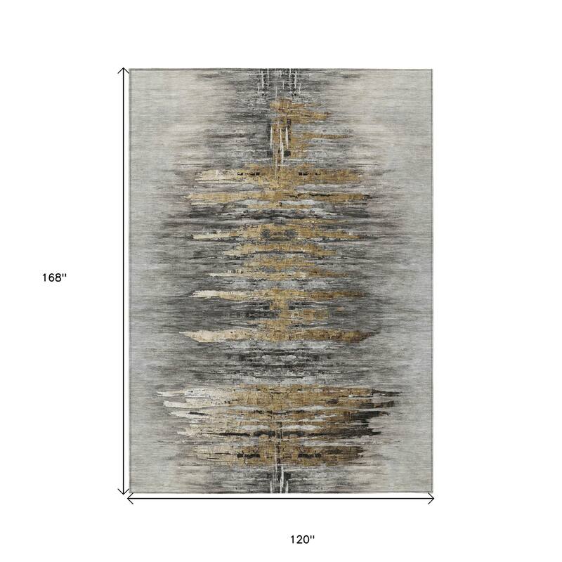 HomeRoots Abstract Transitional Rectangle Outdoor Rug