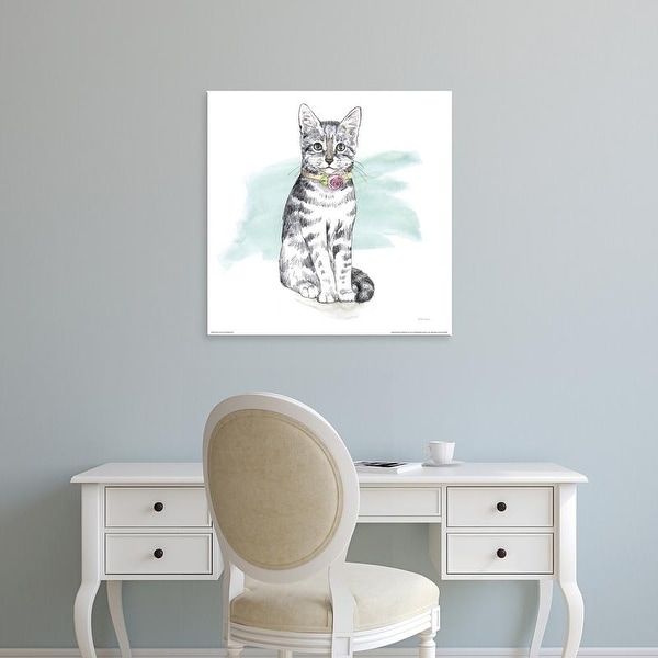 Easy Art Prints Beth Grove's 'Fancy Cats I Watercolor' Premium Canvas Art