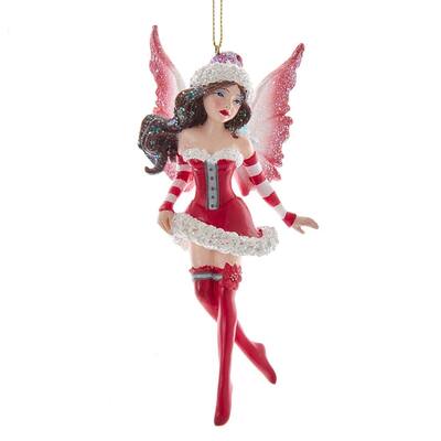 Kurt Adler 6-Inch Amy Brown Miss Santa Fairy Ornament - N/A