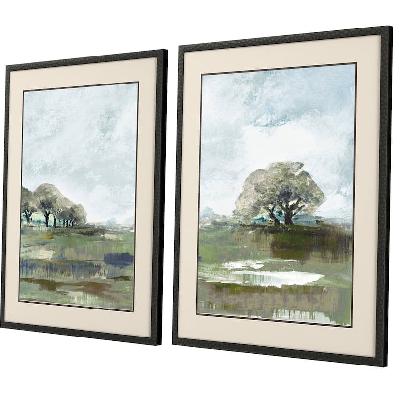 Dusty Blue Sky S/2 Framed Art Under Glass