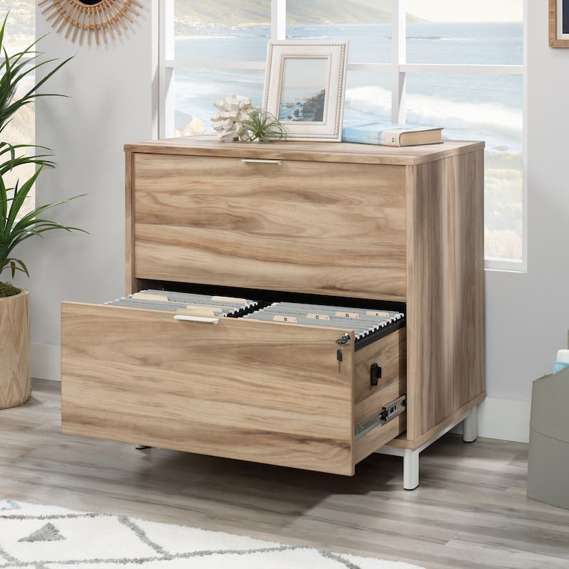 Contemporary Locking File Cabinet with Full-Extension Drawers for Home Office