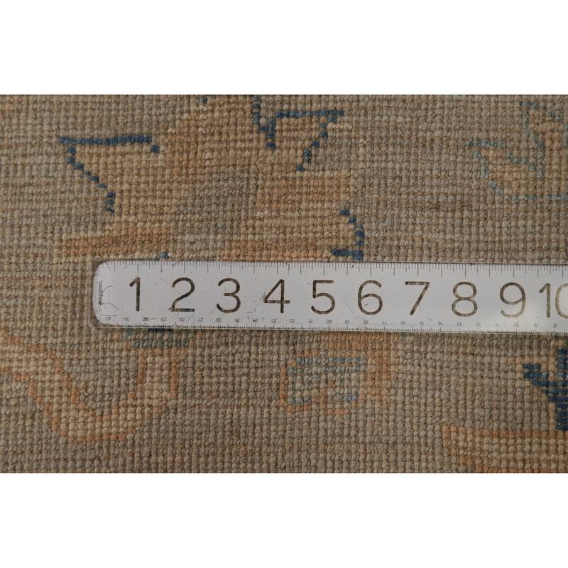 Hand Knotted Oriental 100% Wool Carpet Transitional All-Over Greys & Charcoal Oushak Area Rug - 10' 4'' X 8' 1''