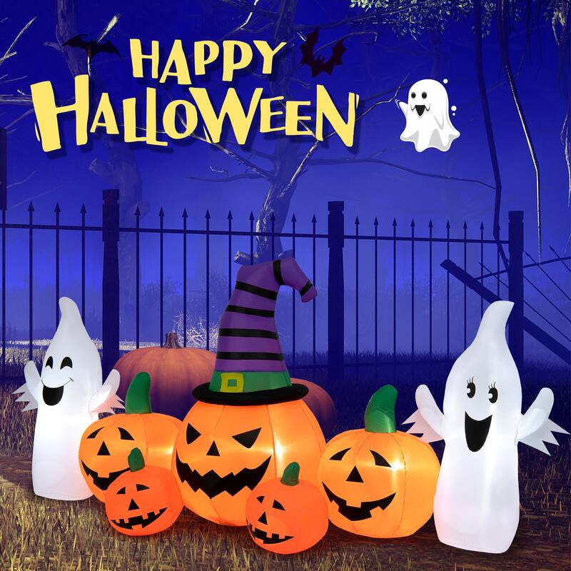 Costway 9FT Long Halloween Inflatable Pumpkins Self Inflating - See Details