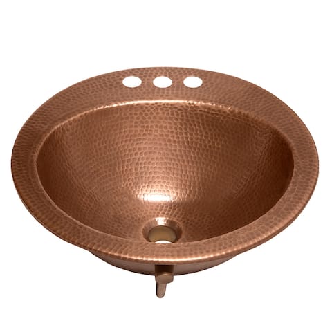 Bell 19" Drop-In Bathroom Sink in Copper