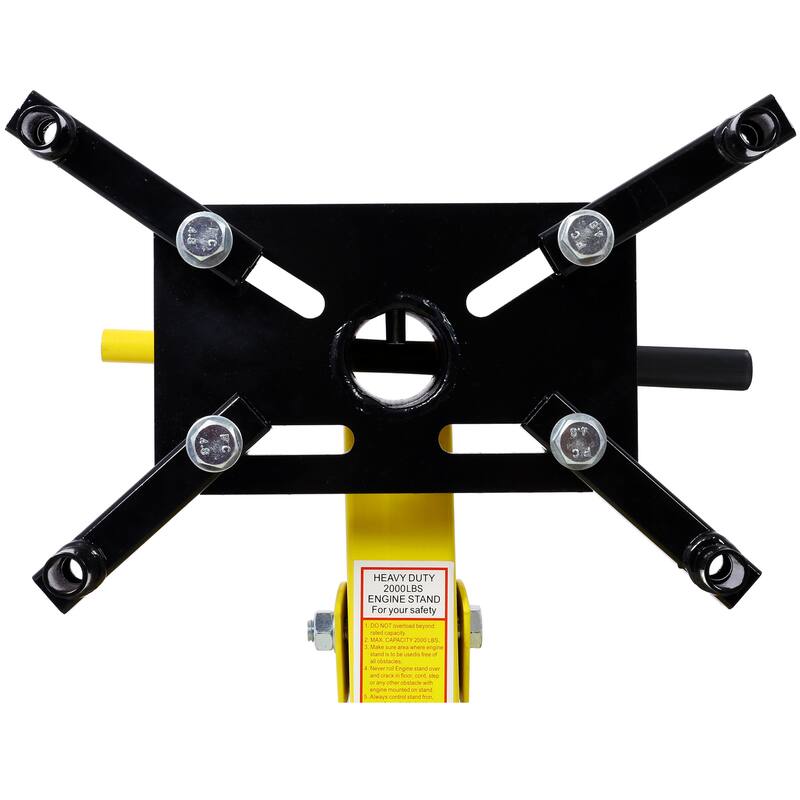 Folding Engine Stand 2000 LBS Capacity, Motor Hoist 360 Degree Adjustable Mounting Head Dolly Mover Auto Repair Rebuild Jack