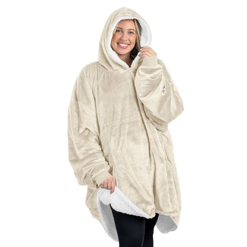 Bare Homey B-Cozy Oversized Sherpa Wearable Blanket